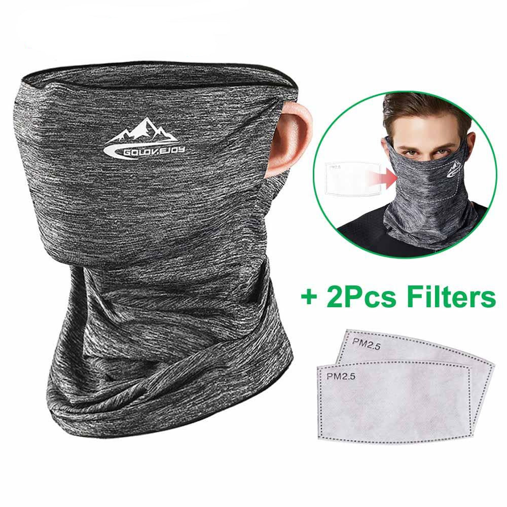 Multifunctional Sporty Neck Gaiter Face Shield with Nonslip Ear Loops and Carbon Filter, UV Protection Unisex Balaclava Headwear<br>&#128293; NEW ITEM &#128293; - Mass-Qu