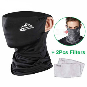 Multifunctional Sporty Neck Gaiter Face Shield with Nonslip Ear Loops and Carbon Filter, UV Protection Unisex Balaclava Headwear<br>&#128293; NEW ITEM &#128293; - Mass-Qu