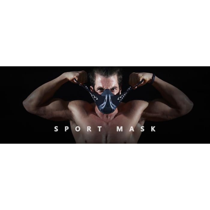 Sport Fitness Mask for Heart Lung Oxygen Control Altitude Training, Unisex - Mass-Qu